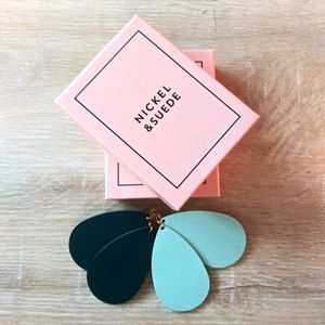 Nickel & Suede Leather Earrings